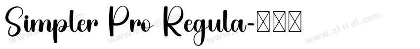 Simpler Pro Regula字体转换